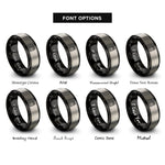 font options for inside engraving on black & grey bass cabinet rings