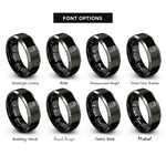 font options for inside engraving on black & grey bass cabinet rings