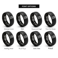 font options for inside engraving on black bass cabinet rings