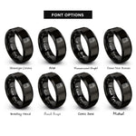 font options for inside engraving on black bass cabinet rings