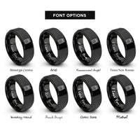 font options for inside engraving on black bass cabinet rings
