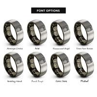 font options for inside engraving on gunmetal & grey bass cabinet rings