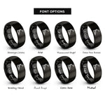 font options for inside engraving on black bass drum pedal rings