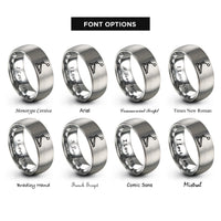 font options for inside engraving on silver bass drum pedal rings