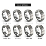 font options for inside engraving on gray bass harbor rings