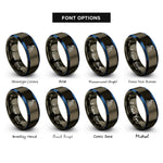 font options for inside engraving on gunmetal & blue bass harbor light rings