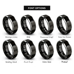 font options for inside engraving on black & grey bass headstock rings