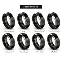 font options for inside engraving on black & grey bass headstock rings