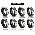 font options for inside engraving on black & gray bass headstock rings