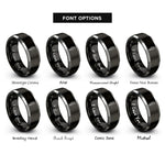 font options for inside engraving on black & grey bass headstock rings