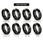 font options for inside engraving on black & gray bass headstock rings