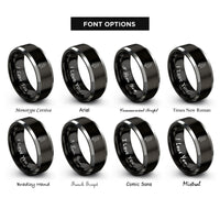 font options for inside engraving on black & grey bass headstock rings