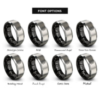 font options for inside engraving on black & grey bass headstock rings