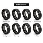font options for inside engraving on black bass headstock rings