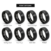 font options for inside engraving on black bass headstock rings