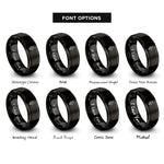 font options for inside engraving on black bass headstock rings