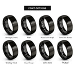 font options for inside engraving on black bass headstock rings