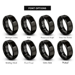font options for inside engraving on black bass headstock rings