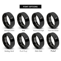 font options for inside engraving on black bass headstock rings