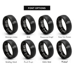 font options for inside engraving on black bass headstock rings