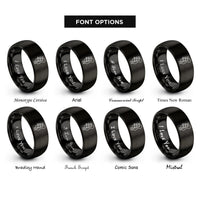 font options for inside engraving on black bass headstock rings