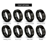 font options for inside engraving on black bass headstock rings