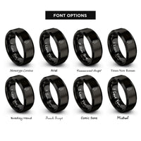 font options for inside engraving on black bass headstock rings