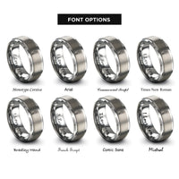 font options for inside engraving on silver bass headstock rings