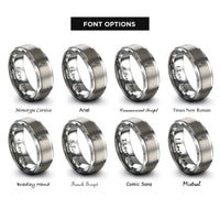 font options for inside engraving on silver bass headstock rings