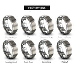 font options for inside engraving on gray bass headstock rings