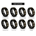 font options for inside engraving on gunmetal & black bass headstock rings