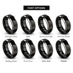 font options for inside engraving on black & gray bass tuners rings