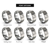 font options for inside engraving on gray bass tuners rings