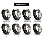 font options for inside engraving on black & grey bassist grooving rings