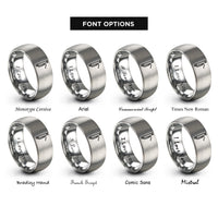 font options for inside engraving on grey bassoon rings