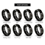 font options for inside engraving on black & gray bassoon reed rings