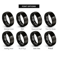 font options for inside engraving on black bassoon reed rings