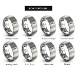 font options for inside engraving on grey bassoon reed rings