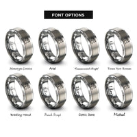 font options for inside engraving on grey bat transformation rings