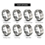 font options for inside engraving on grey baton rings