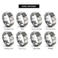 font options for inside engraving on grey baton rings