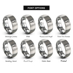 font options for inside engraving on silver bbq fork rings