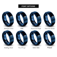 font options for inside engraving on blue bbq grill rings