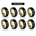 font options for inside engraving on black & gold bbq sauce bottle rings