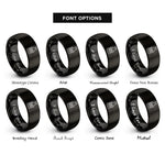 font options for inside engraving on black bbq sauce bottle rings