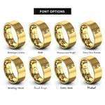 font options for inside engraving on gold bbq sauce bottle rings