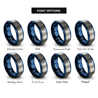 font options for inside engraving on blue & grey bcd tank rings