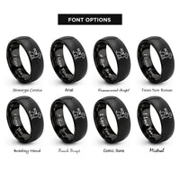 font options for inside engraving on black bcn rings