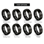 font options for inside engraving on black bcn rings