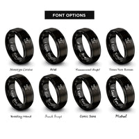 font options for inside engraving on black bcn rings